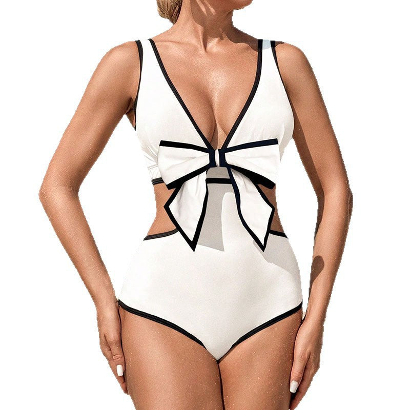 Women's Elegant One-Piece Swimsuit with Ruffle Details and Cut-Outs Mune Fashion