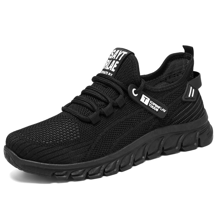 Men's breathable knit chunky sneaker with elastic entry, stable cushioning sole and pull tab Mune Fashion