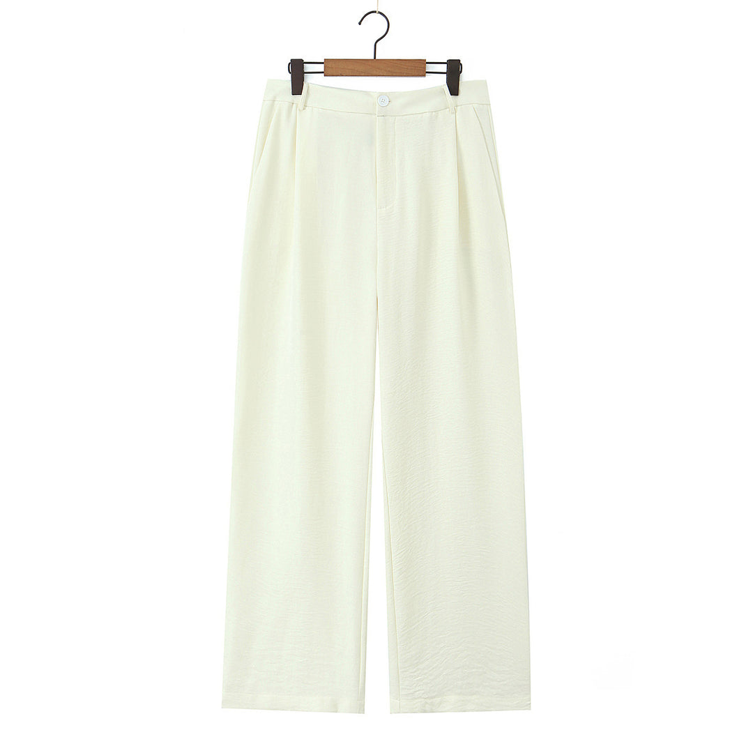 Women Light draping Highwaist Palazzo pants with wide leg and crease Mune Fashion