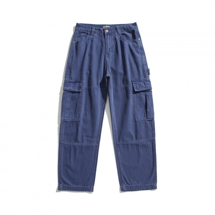 Men's Relaxed-Fit Carpenter Cargo Pants made of lightweight canvas with patch flap pockets Mune Fashion