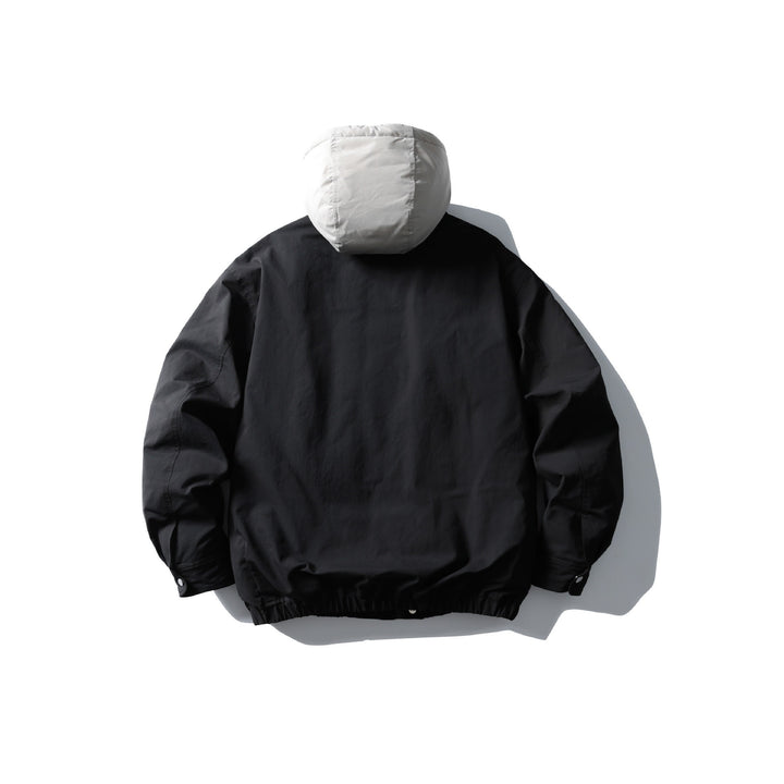 Men's padded transitional jacket with contrasting hood and elastic hem Mune Fashion