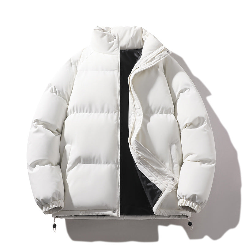 Unisex Padded Quilted Jacket made of Down Imitation with High Collar and Drawstring Mune Fashion