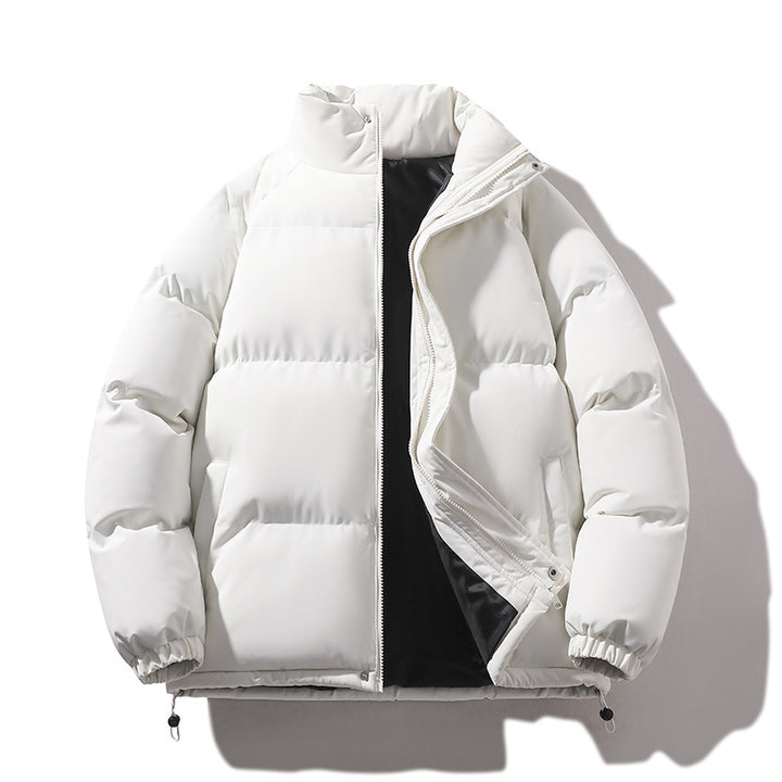 Unisex Padded Quilted Jacket made of Down Imitation with High Collar and Drawstring Mune Fashion