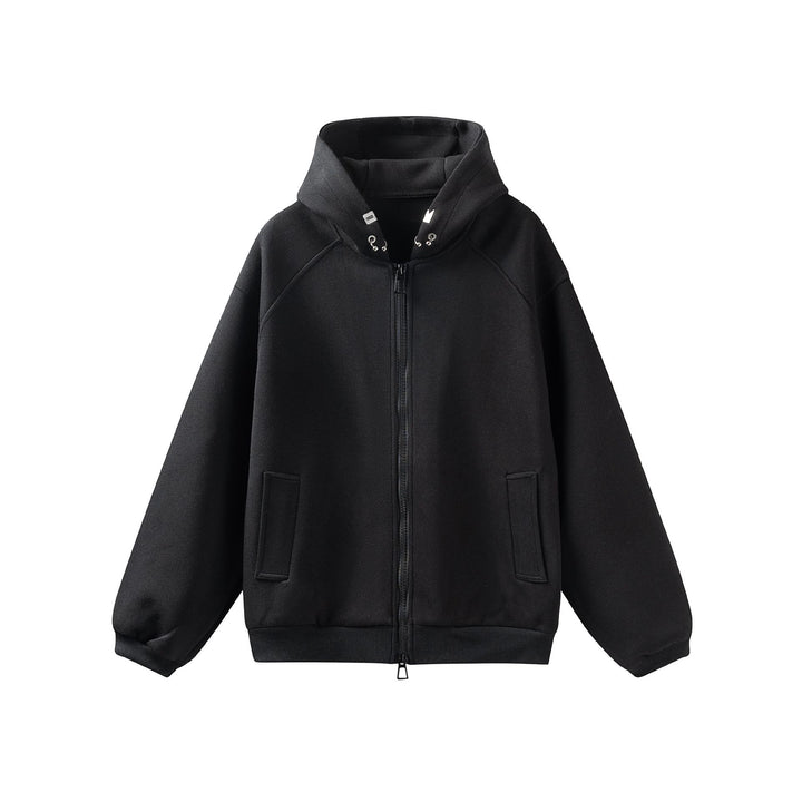 Unisex Oversize Hoodie Jacket with High Collar, Two-Way Zipper and Integrated Insert Pockets Mune Fashion