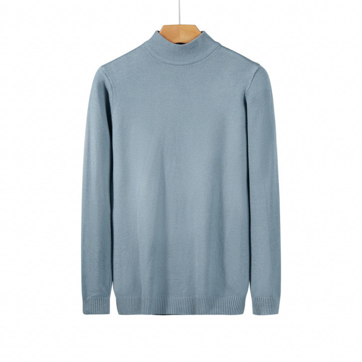 Women's fine knit stand collar pullover made of cotton blend with ribbed cuffs Mune Fashion
