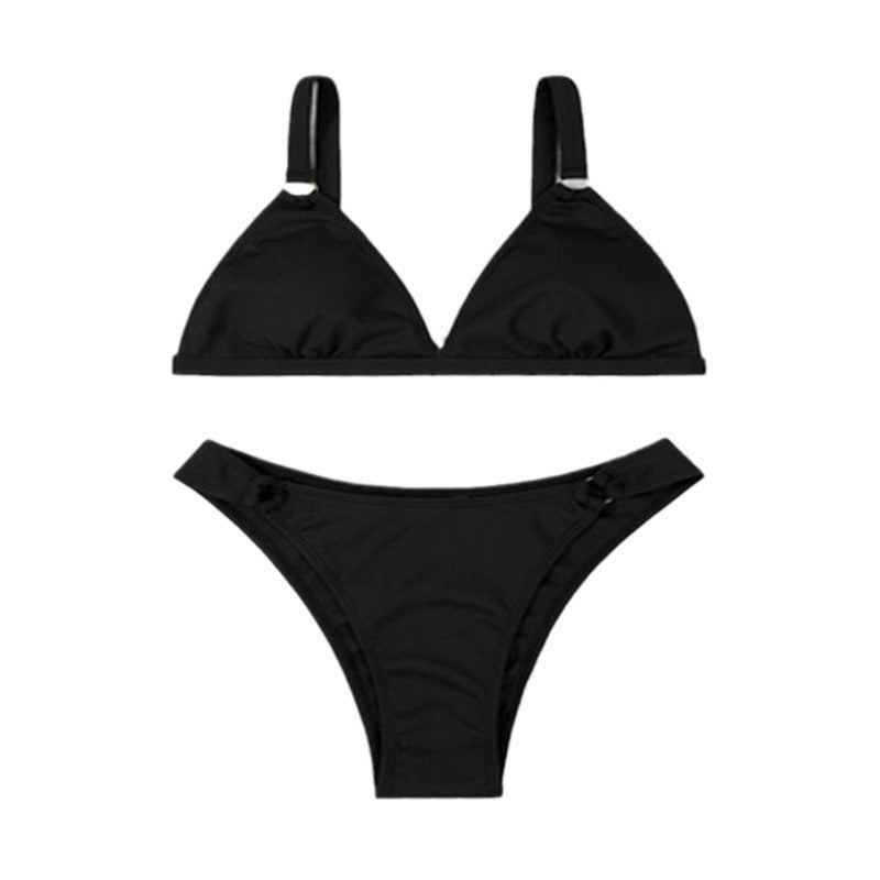 Women's Triangle Bikini with Decorative Ring Detail Mune Fashion