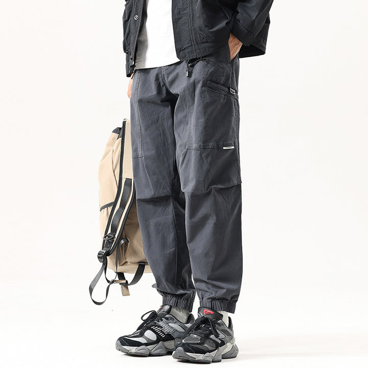 Men's Relaxed Tactical Cargo Jogger with Knee Panels and Elastic Cuffs Mune Fashion