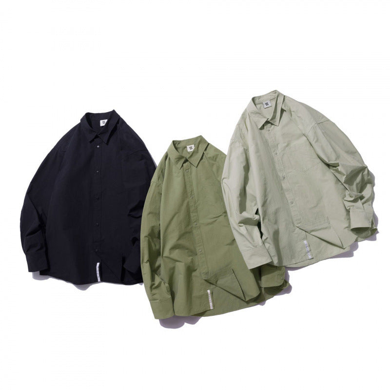 Unisex Oversize Shirt made of lightweight cotton blend with dropped shoulder and chest pocket Mune Fashion