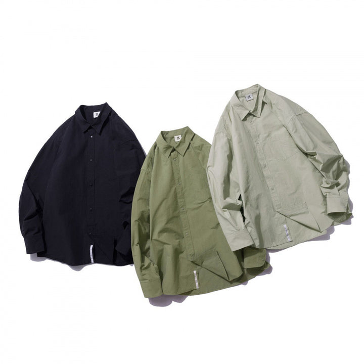 Unisex Oversize Shirt made of lightweight cotton blend with dropped shoulder and chest pocket Mune Fashion