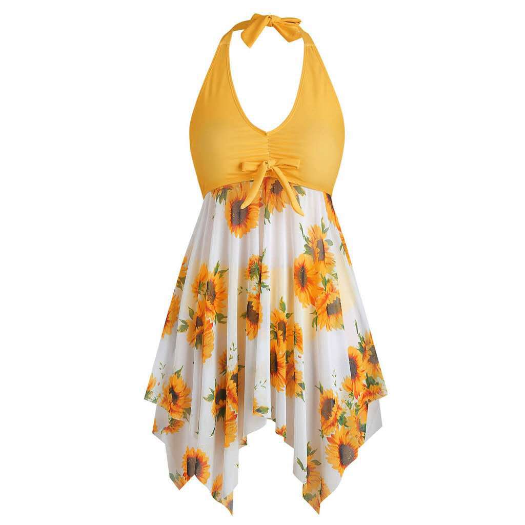 Women’s beach dress with playful flower design Mune Fashion
