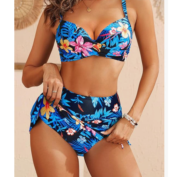 Women's Sport Bikini Set with fashionable wrap design and high waist Mune Fashion