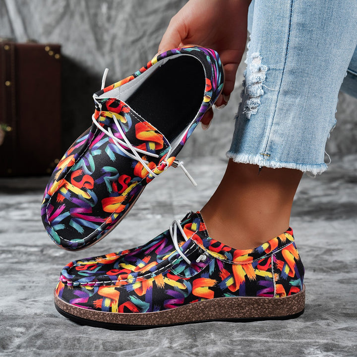 Women's Lightweight Moccasin Sneakers with Ergonomic Cork-Look Sole Mune Fashion