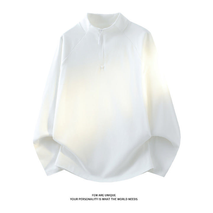 Unisex Oversize-Mockneck-Halfzip-Sweatshirt made of microfleece with rounded hem Mune Fashion