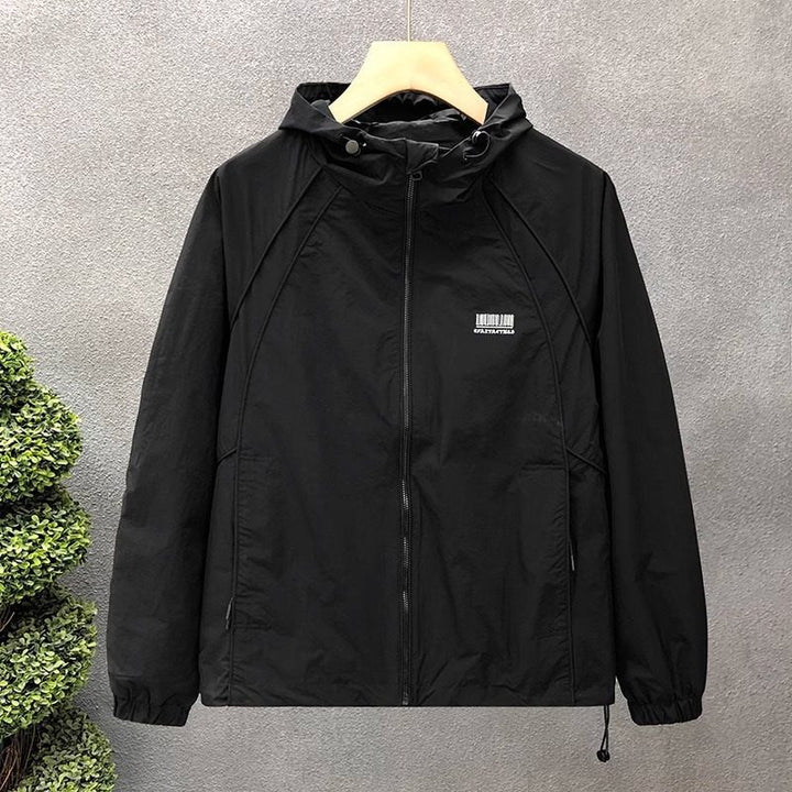 Men's Lightweight Windbreaker with Adjustable Hood Mune Fashion