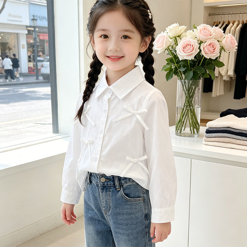 Girl's blouse with lovely bow details Mune Fashion