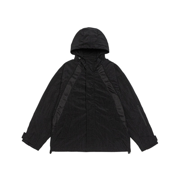 Unisex Oversize Utility Parka with Hood, Mesh Inserts and Concealed Front Flap Mune Fashion
