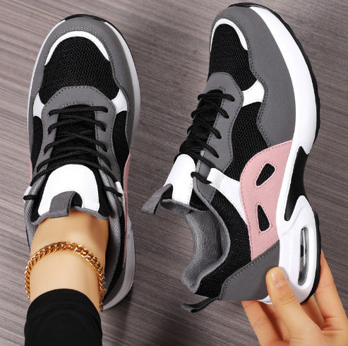 Women's urban chunky sneakers with integrated air chamber, breathable mesh, and stabilizing heel cap Mune Fashion