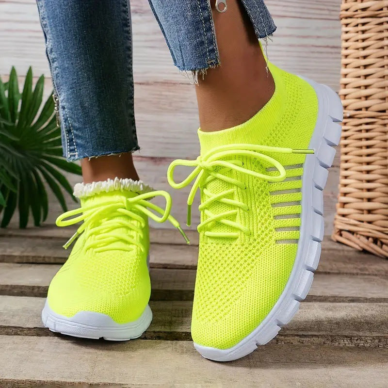 Women Light Knit Sock Sneaker with Elastic Shaft and Flexible Profile Sole Mune Fashion