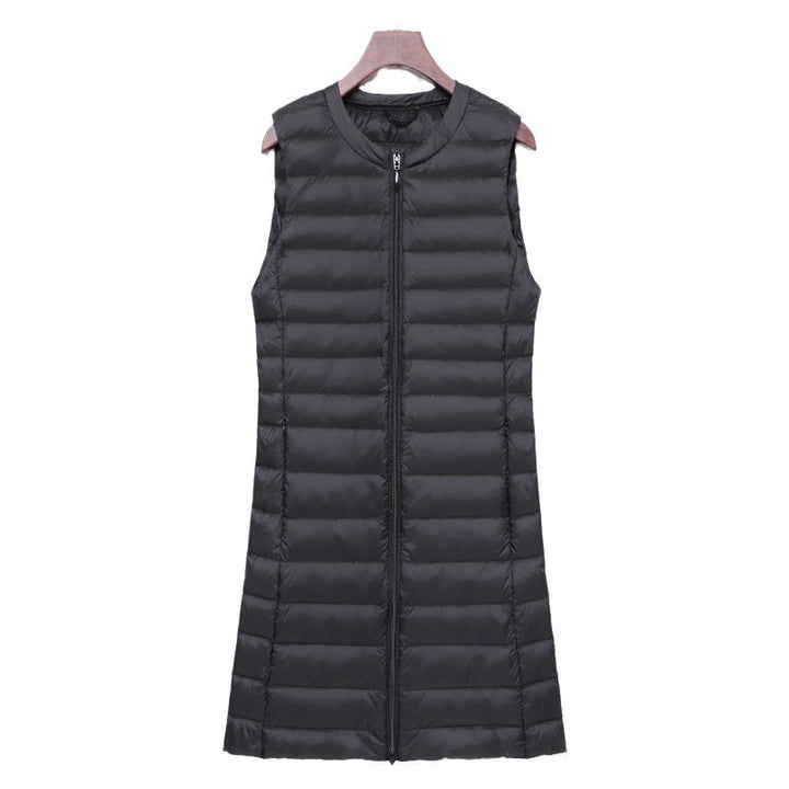 Ladies Long Quilted Thermal Vest with A-Line Silhouette Mune Fashion