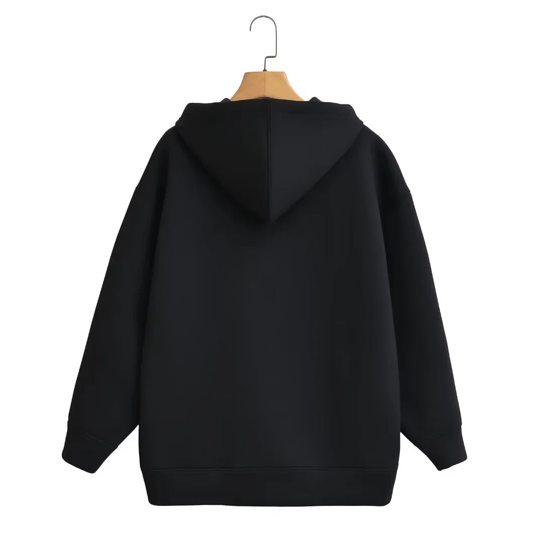 Unisex nan Oversize Hoodie Jacket with full zip, kangaroo pockets and casual boxy cut Mune Fashion