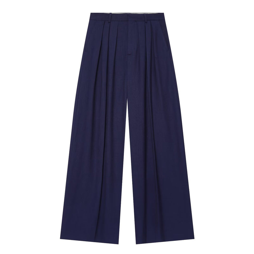 Women's Wide Pleated Trousers in Palazzo Style with High Waist Mune Fashion