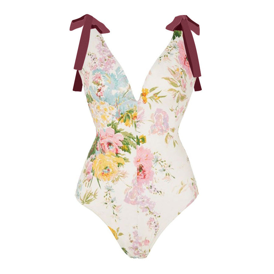 Women's swimsuit with floral design and stylish wrap pants Mune Fashion