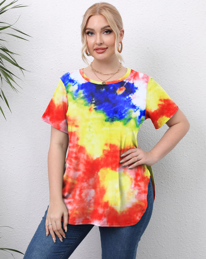 Women's casual T-shirt with modern tie-dye design Mune Fashion