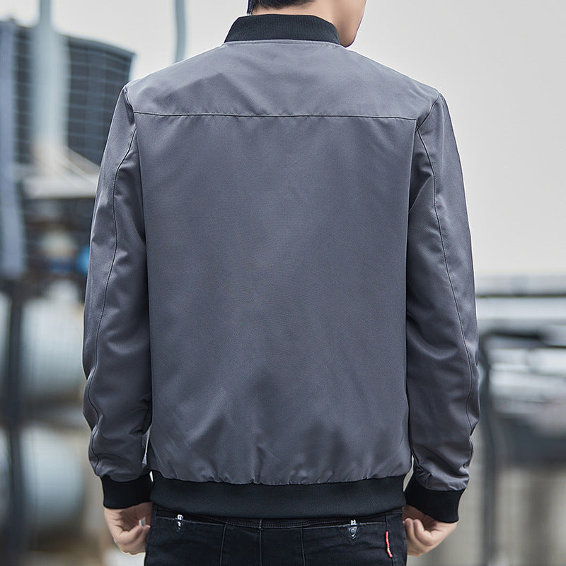 Men's Urban Slim Bomber Jacket with technical outer layer, ribbed cuffs and concealed zipper Mune Fashion