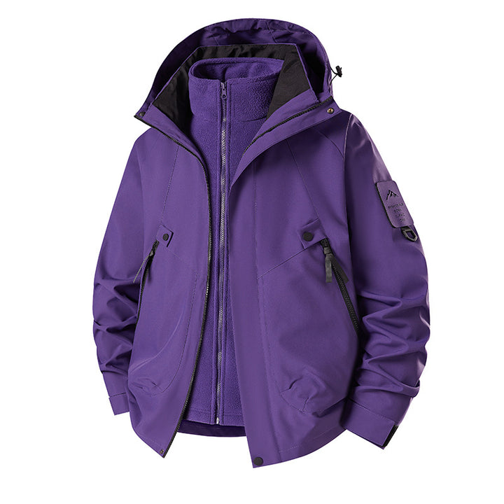 Men's 3-in-1 Softshell Parka with removable fleece inner jacket and technical hood Mune Fashion