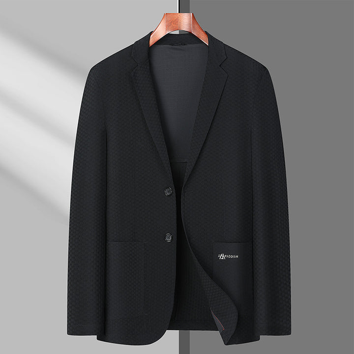 Men's Slim Structured Single-Breasted Blazer with Patch Pockets Mune Fashion