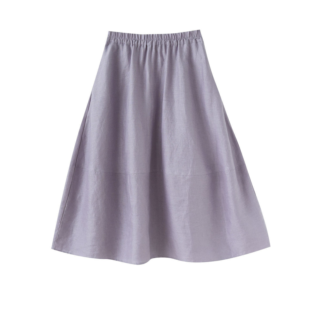 Women Wide-cut Midi Skirt made of airy cotton Mune Fashion