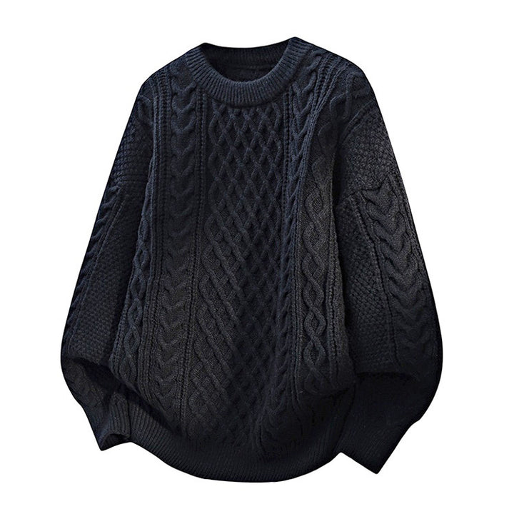Women chunky knit sweater with cable pattern Mune Fashion