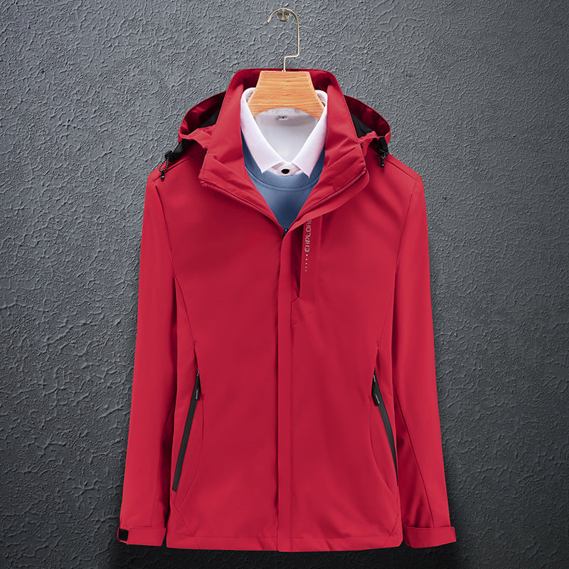 Men's Lightweight Softshell Functional Jacket with Breathable Mesh Lining and Adjustable Hood Mune Fashion
