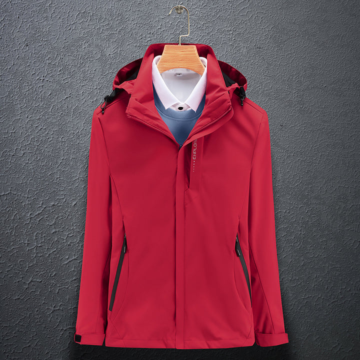 Men's Lightweight Softshell Functional Jacket with Breathable Mesh Lining and Adjustable Hood Mune Fashion
