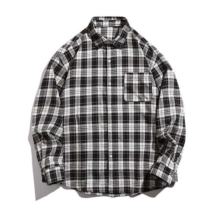 Unisex Classic cut flannel shirt with check pattern, soft cotton finish and chest pocket Mune Fashion