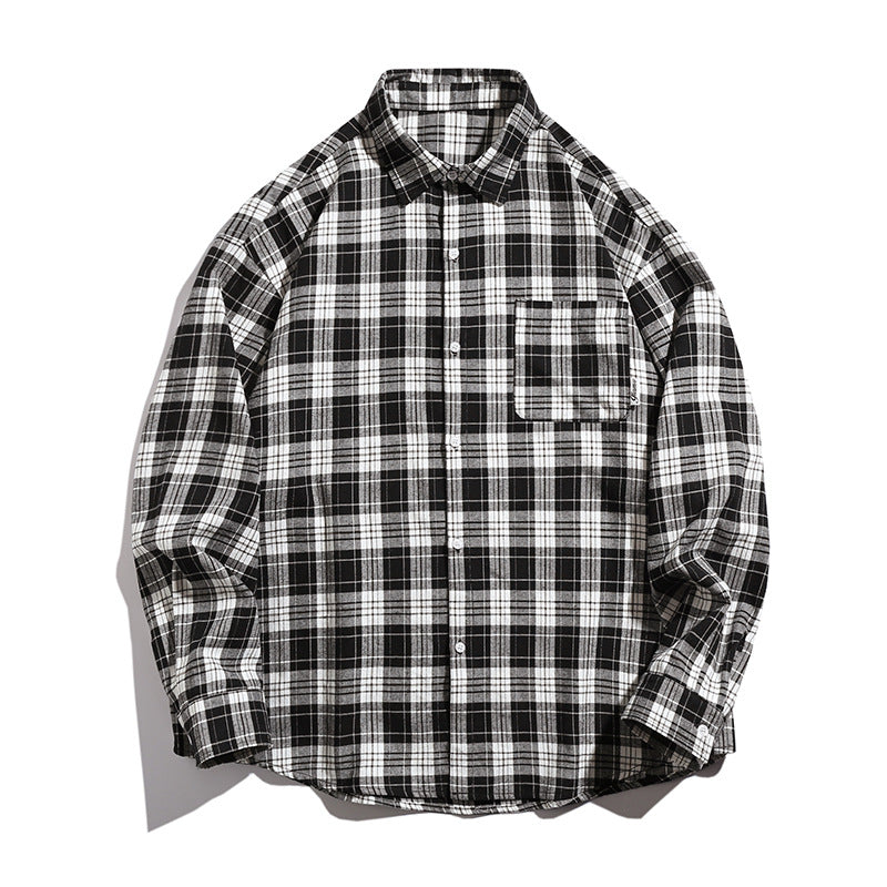 Unisex Classic cut flannel shirt with check pattern, soft cotton finish and chest pocket Mune Fashion