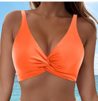 Women's Sporty Bikini Top with Twist Design Mune Fashion
