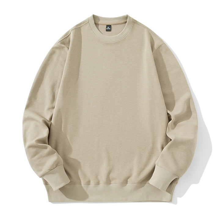 Unisex Oversize Cotton-Fleece Sweatshirt with Round Neck, Ribbed Cuffs and Heavy Quality Mune Fashion