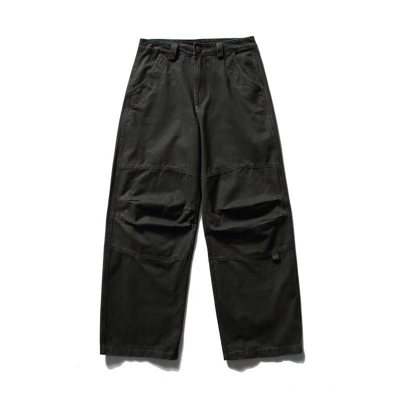 Men's Loose Utility Cargo Pants in Workwear Style with Knee Inserts and Patch Pockets Mune Fashion
