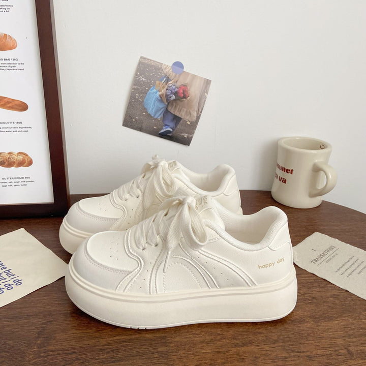Women Elegant Platform Sneaker with Textured Upper Material Mune Fashion