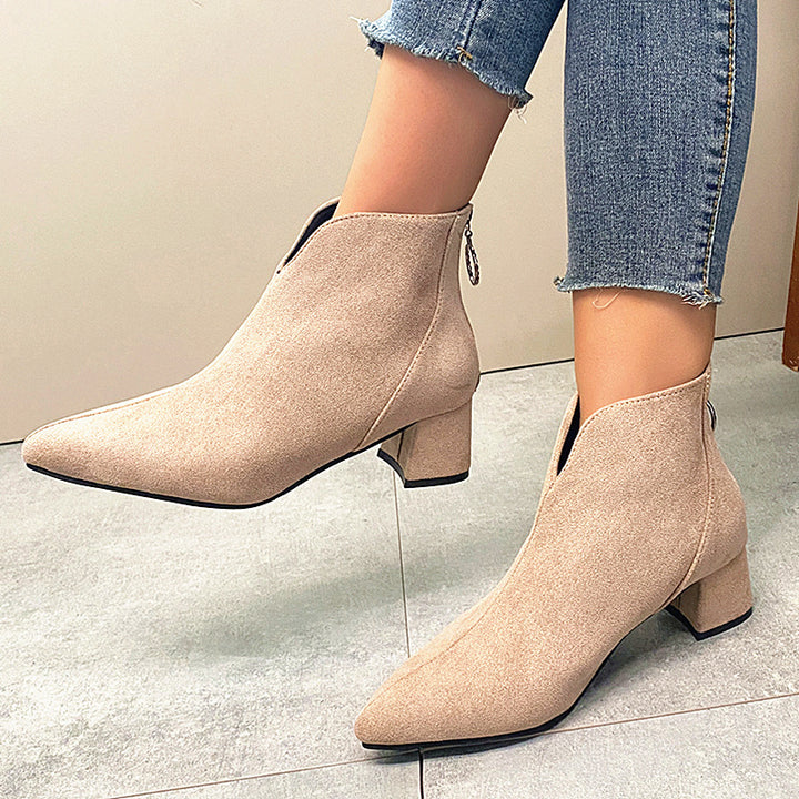 Women Elegant and Comfortable Ankle Boots Mune Fashion