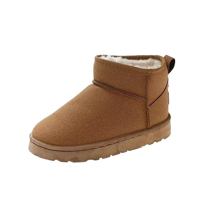 Women Lined Short-Ankle Boots made of Velour Imitation with Teddy Lining and Cushioning Platform Sole Mune Fashion