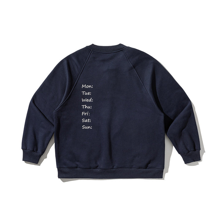 Unisex Oversize Henley Sweatshirt with raglan sleeves, button placket, and distinctive round pockets Mune Fashion
