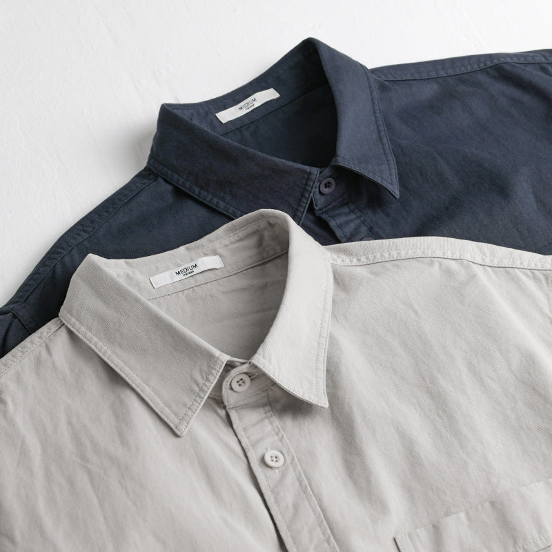 Men's cotton overshirt in relaxed fit with patch chest pocket Mune Fashion