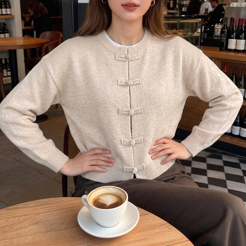 Women Elegant Cardigan with Button Details Mune Fashion