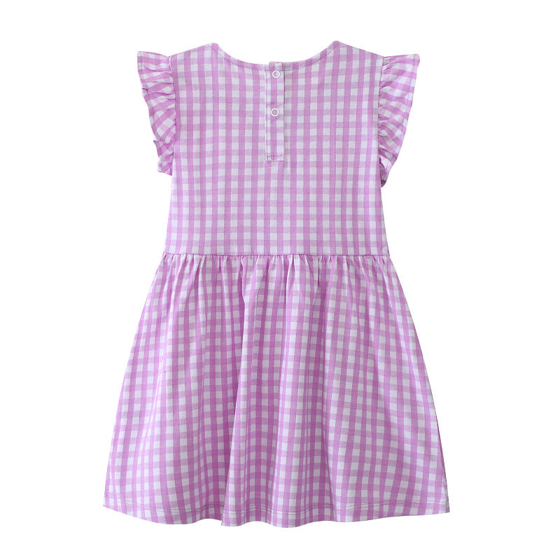 Girls summer dress with lovely flower embroideries Mune Fashion