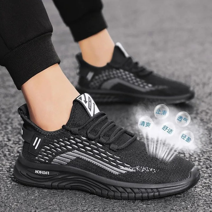 Men's lightweight knitted sneakers with padded comfort sole and breathable mesh Mune Fashion