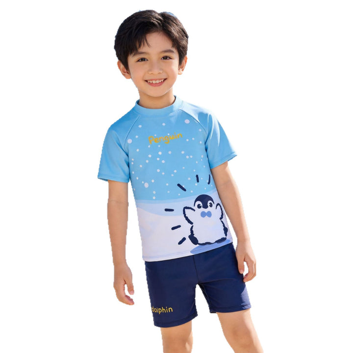 Boys UV protection swimsuit with short sleeves Mune Fashion