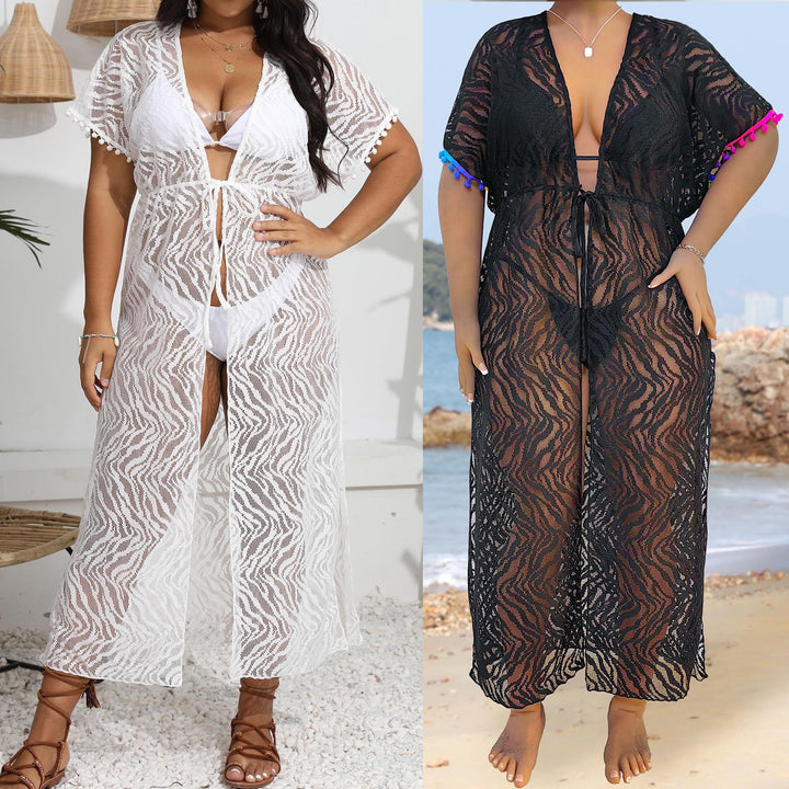 Women's Transparent Lace Beach Cover-up Mune Fashion
