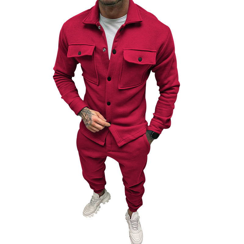 Men's Utility Overshirt made of French Terry with flap pockets and snap button closure Mune Fashion